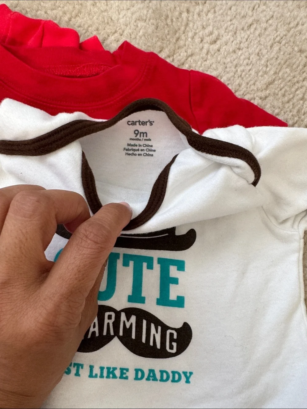 EUC Carter's Baby One-Piece Bodysuit Bundle - size 9 months